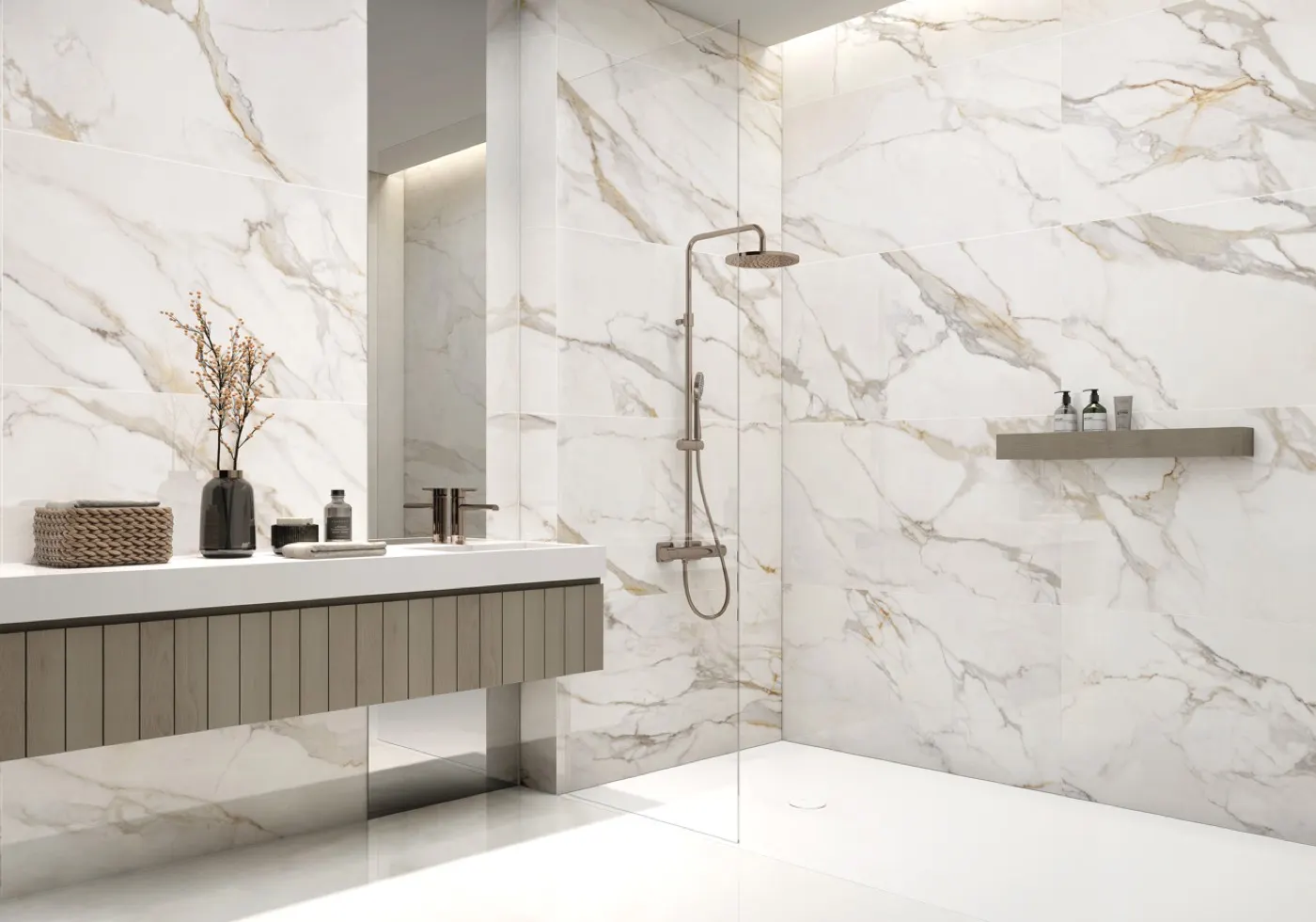 Calacatta Aurum installed