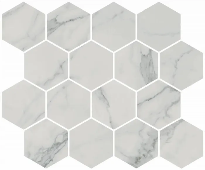 Charisma 10 x 12 in mosaic · chisel charisma veined statuario