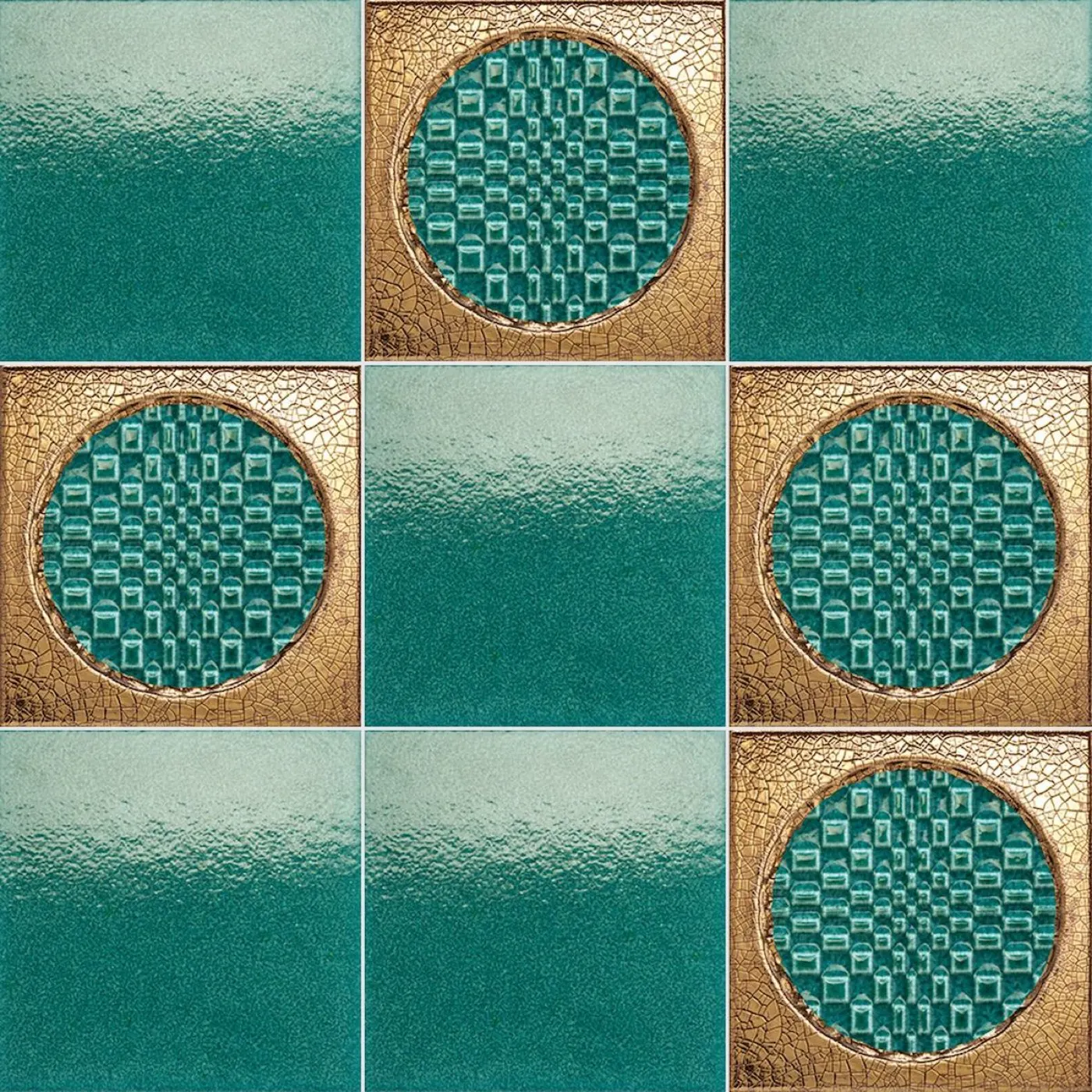Cortona, photo 3 (Installed · Decoro Oro Geo Verde)