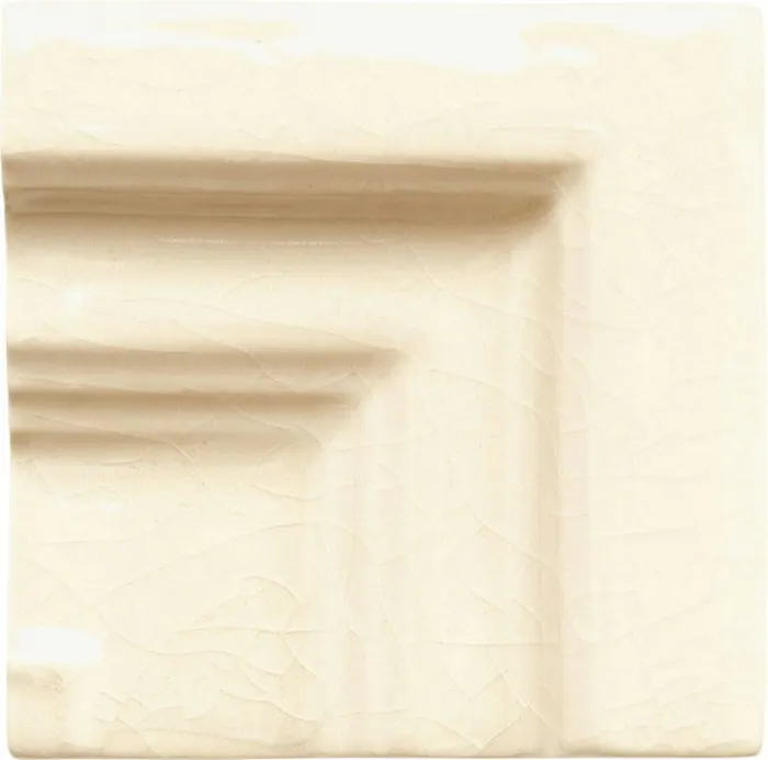 Chair molding frame corner (2 in) in Bone