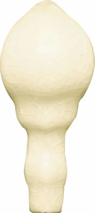 Rail molding end cap in Bone