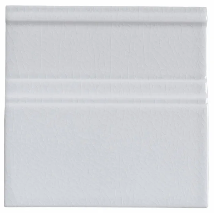Base board, glazed top edge, 6 x 6 in in Cadet Gray