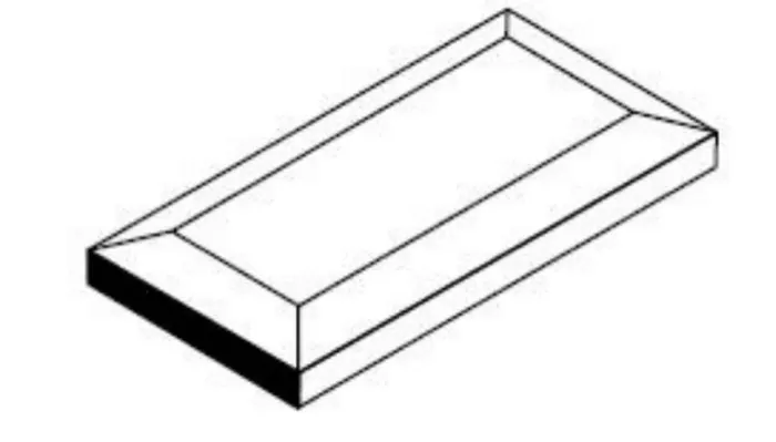 Beveled, glazed short edge, 3 x 6 in in Stellar Blue