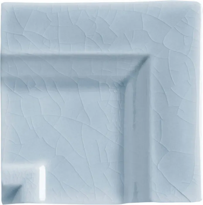 Crown molding frame corner in Stellar Blue
