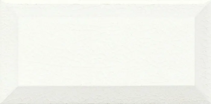 Beveled field tile, 3 x 6 in in White