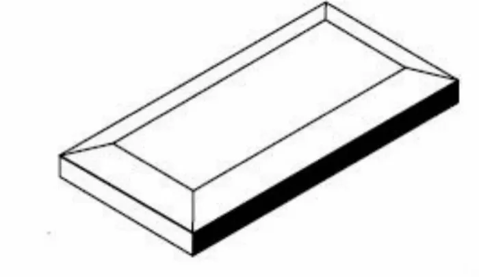 Beveled, glazed long edge, 3 x 6 in in White