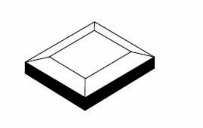 Beveled, two glazed edges, 3 x 3 in in White