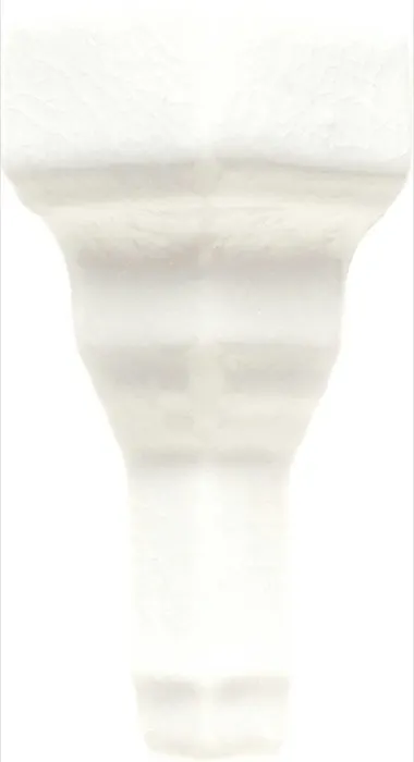 Chair molding end cap (2 in) in White