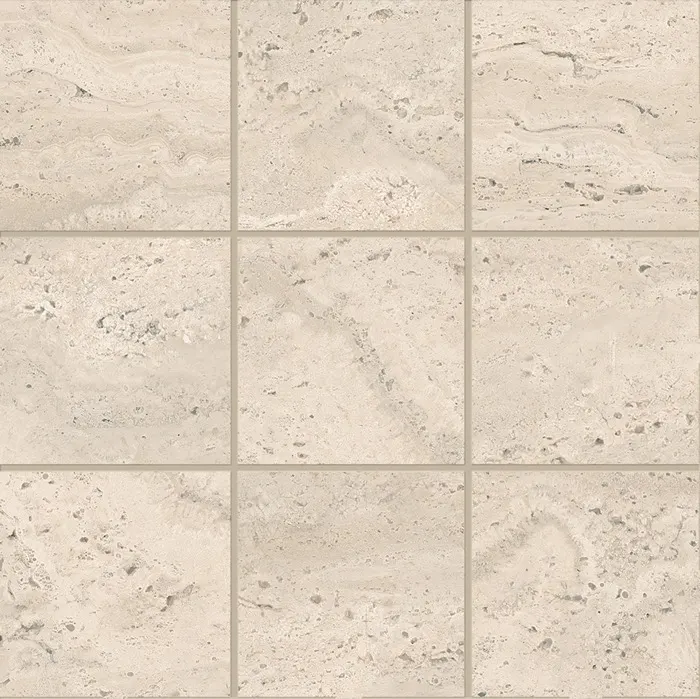 Duet Travertine 10 x 10 in mosaic · beige