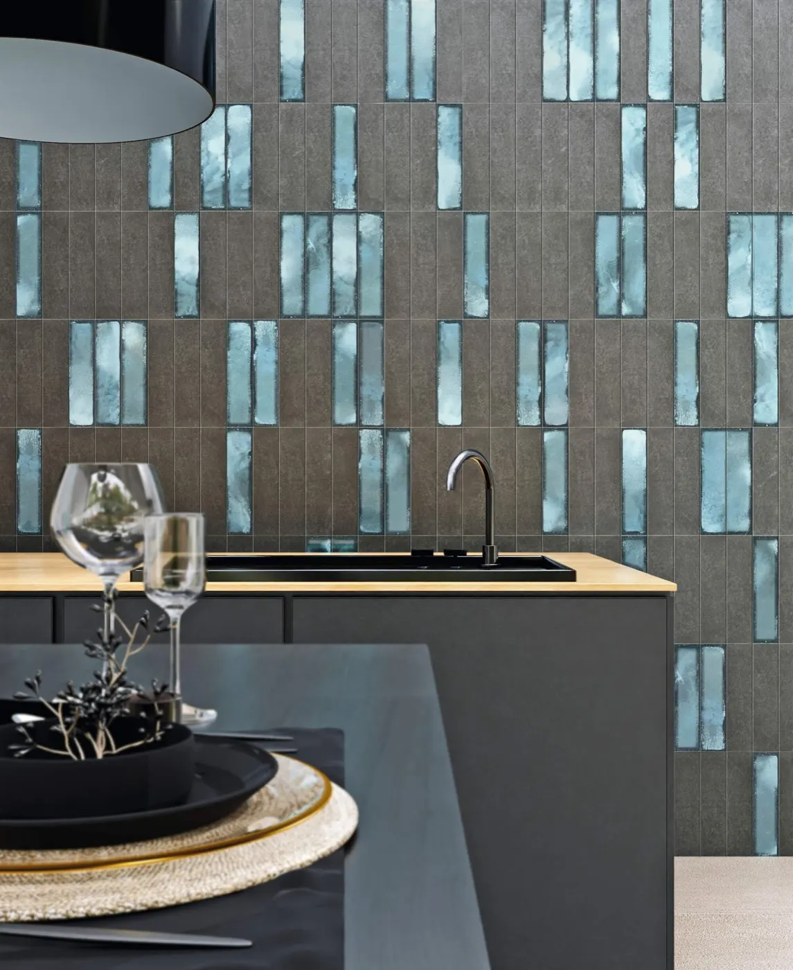 Essentia, photo 2 (Installed · Pietra di Sciara Carbone)