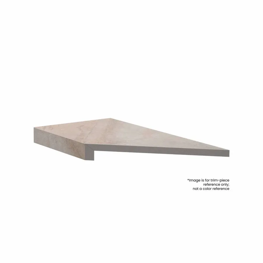 L-shape mitered edge, left corner
