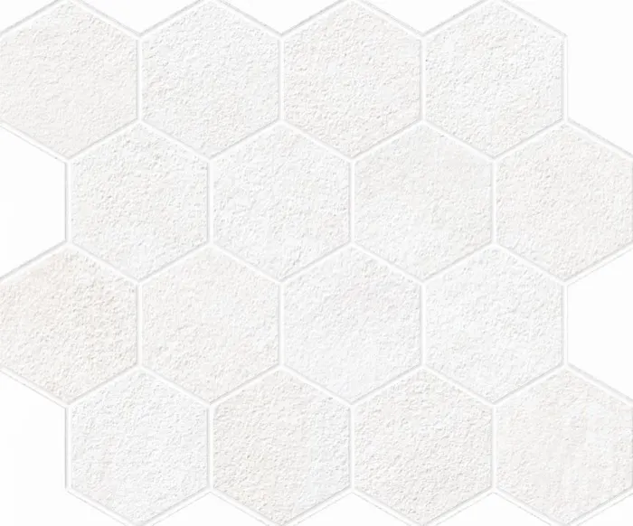 Foundation Quartz 10 x 12 in mosaic · arctic white