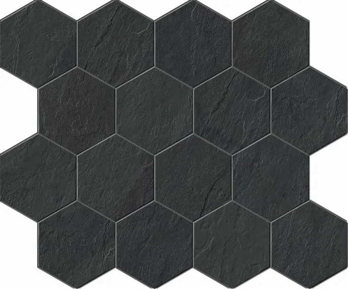 Foundation Slate 12 x 10 in mosaic · montauk black