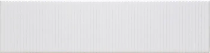 Field tile with stripes, 3 x 12 in in Frost Glossy