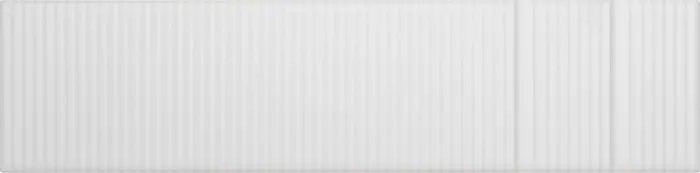 Field tile with two stripes, 3 x 12 in in Frost Matte