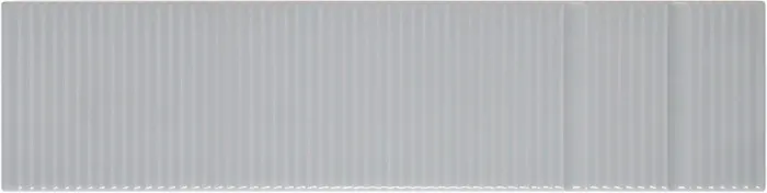 Field tile with two stripes, 3 x 12 in in Mist Glossy
