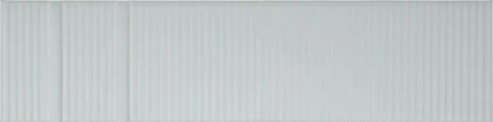 Field tile with two stripes, 3 x 12 in in Mist Matte