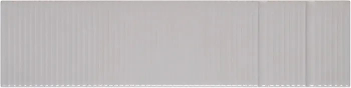 Field tile with two stripes, 3 x 12 in in Natural Glossy