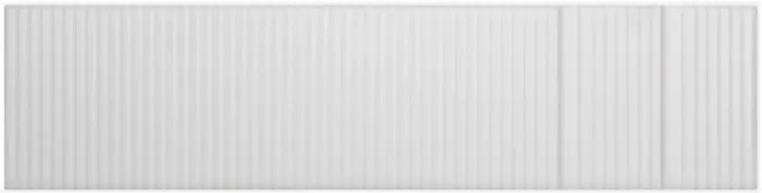 Field tile with two stripes, 3 x 12 in in Natural Matte