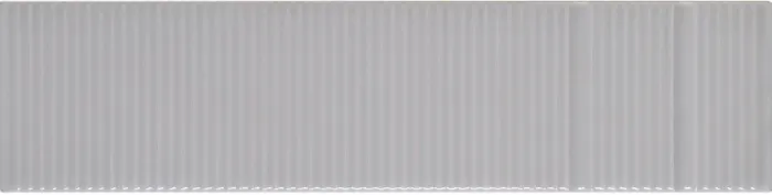 Field tile with two stripes, 3 x 12 in in Platinum Glossy