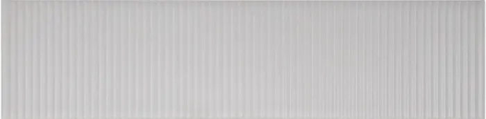 Field tile with stripes, 3 x 12 in in Platinum Matte