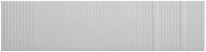 Field tile with two stripes, 3 x 12 in in Platinum Matte