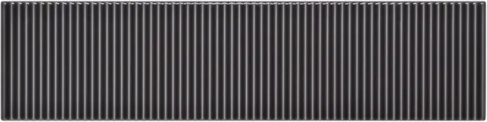 Field tile with stripes, 3 x 12 in in Sable Glossy