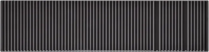 Field tile with two stripes, 3 x 12 in in Sable Glossy