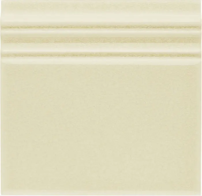 Base board, glazed top edge, 6 x 6 in in Sand Dollar