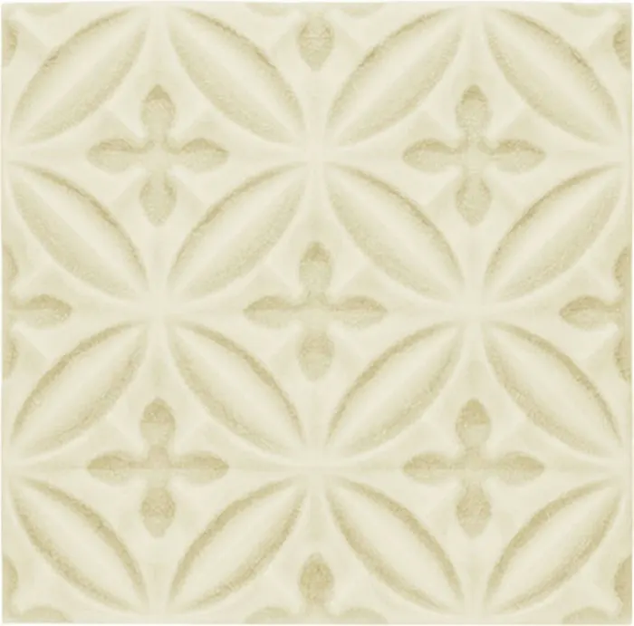 Petal relief deco, 6 x 6 in in Sand Dollar