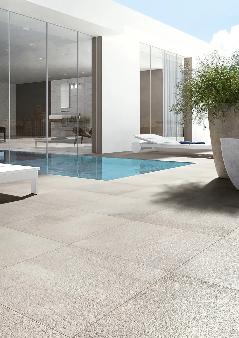 Moraine Pavers, photo 2 (Installed · Alabaster)