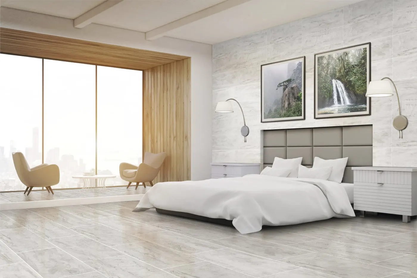 Natures Stone II.0, photo 3 (Installed · Romano White)