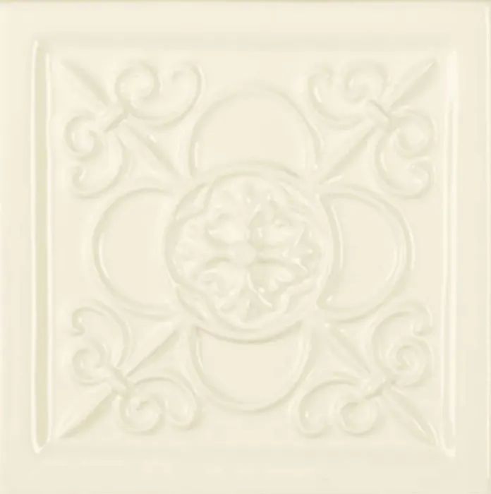Fleur relief deco, 5.8 x 5.8 in in Bamboo