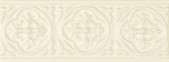 Rosette relief border, 2.8 x 7.8 in in Bamboo