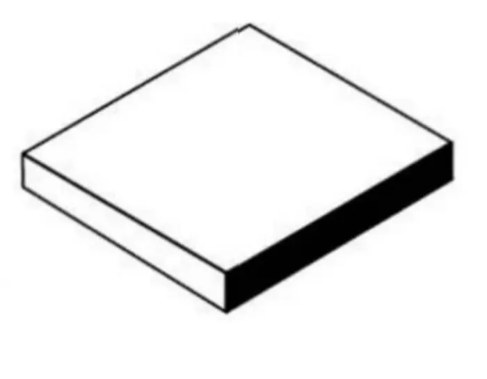 Single glazed edge, 5.8 x 5.8 in in Eucalyptus