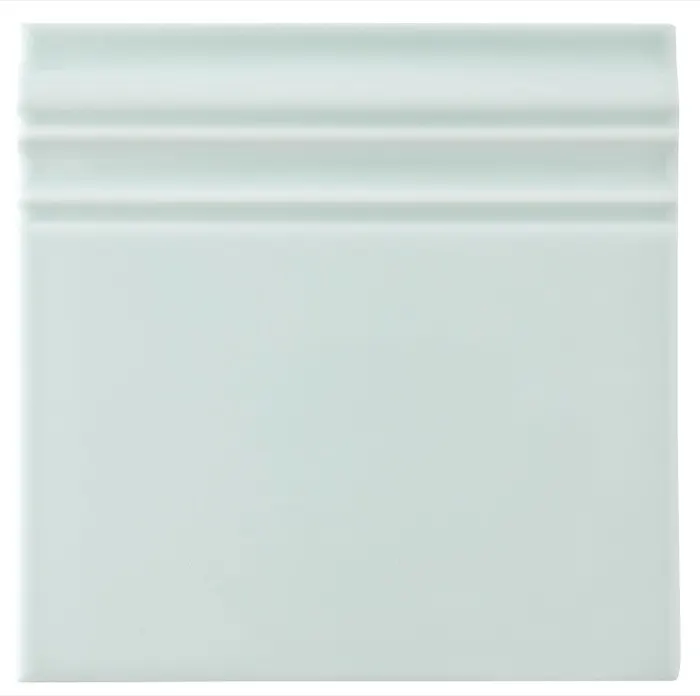 Base board, glazed top edge, 5.8 x 5.8 in in Fern