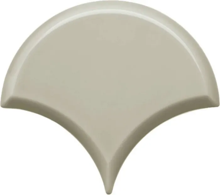 Beveled fan scallop, 6 in in Graystone