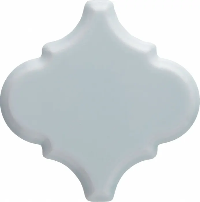 Beveled arabesque, 6 in in Ice Blue