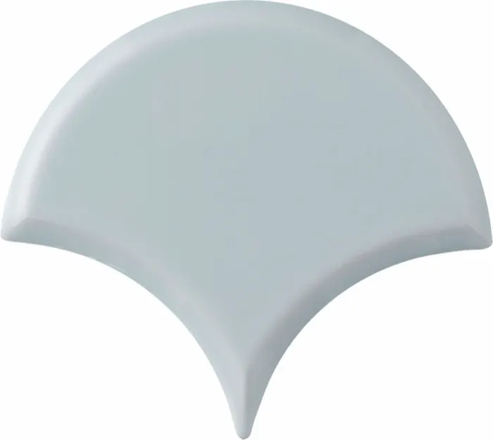 Beveled fan scallop, 6 in in Ice Blue