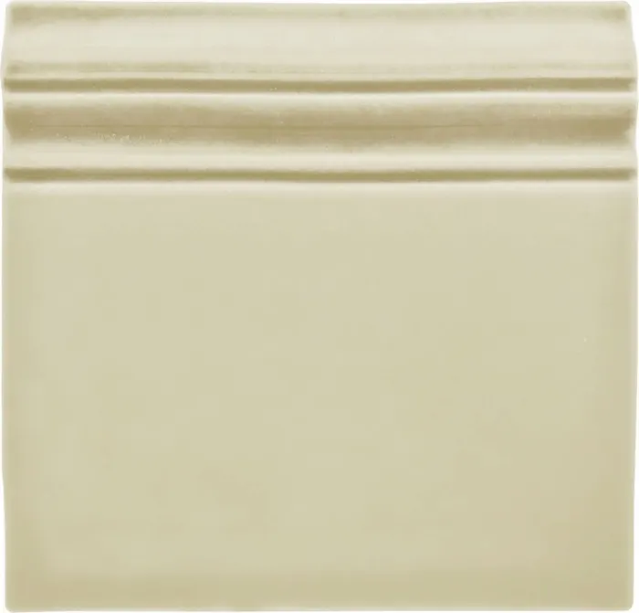 Base board, glazed top edge, 5.8 x 5.8 in in Silver Sands