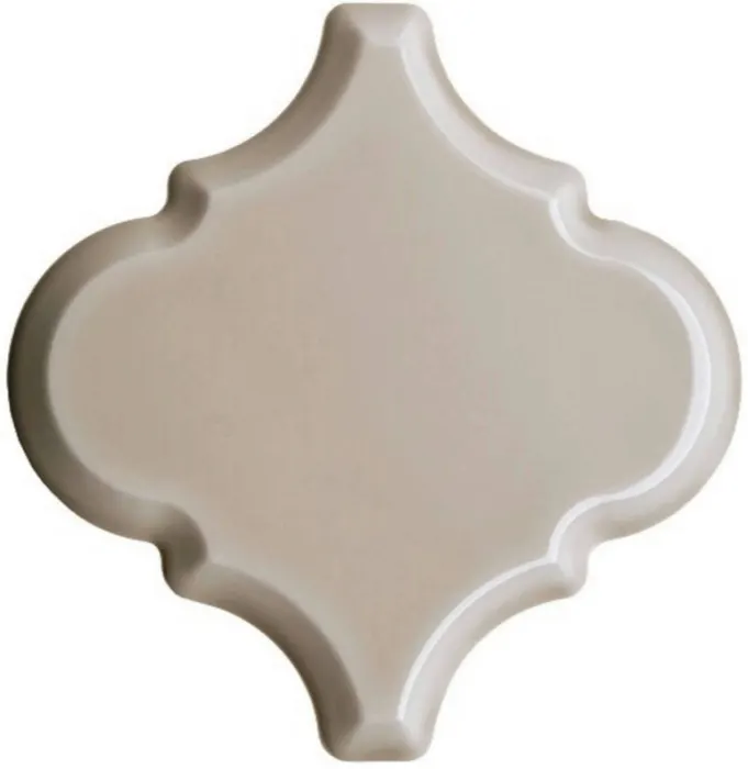 Beveled arabesque, 6 in in Silver Sands
