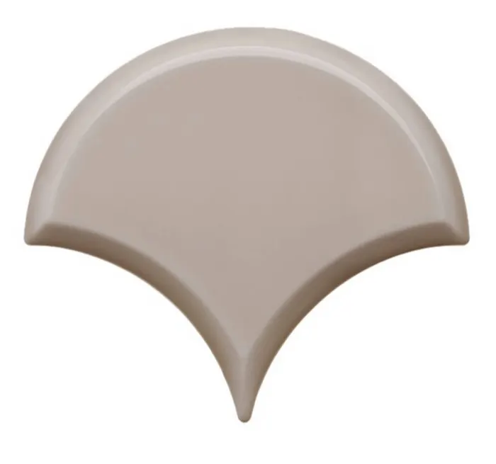 Beveled fan scallop, 6 in in Silver Sands