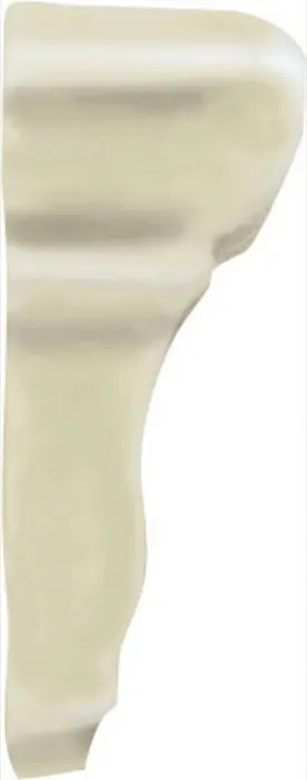 Rail molding end cap in Silver Sands
