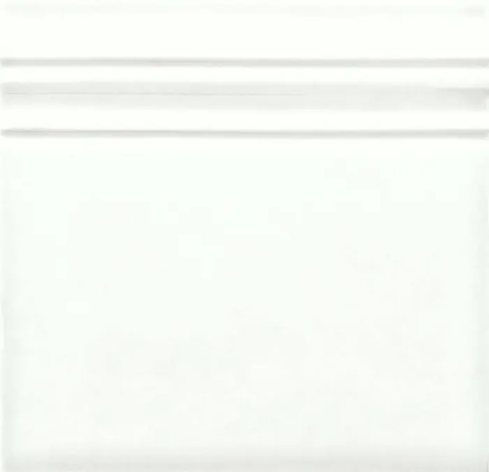 Base board, glazed top edge, 5.8 x 5.8 in in Snow Cap