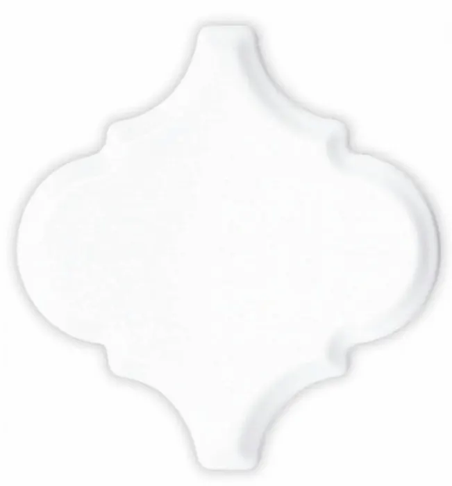 Beveled arabesque, 6 in in Snow Cap