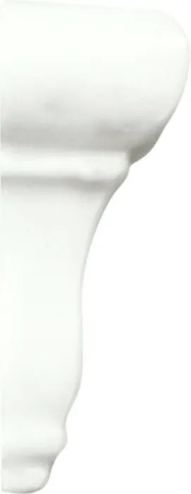 Rail molding end cap in Snow Cap