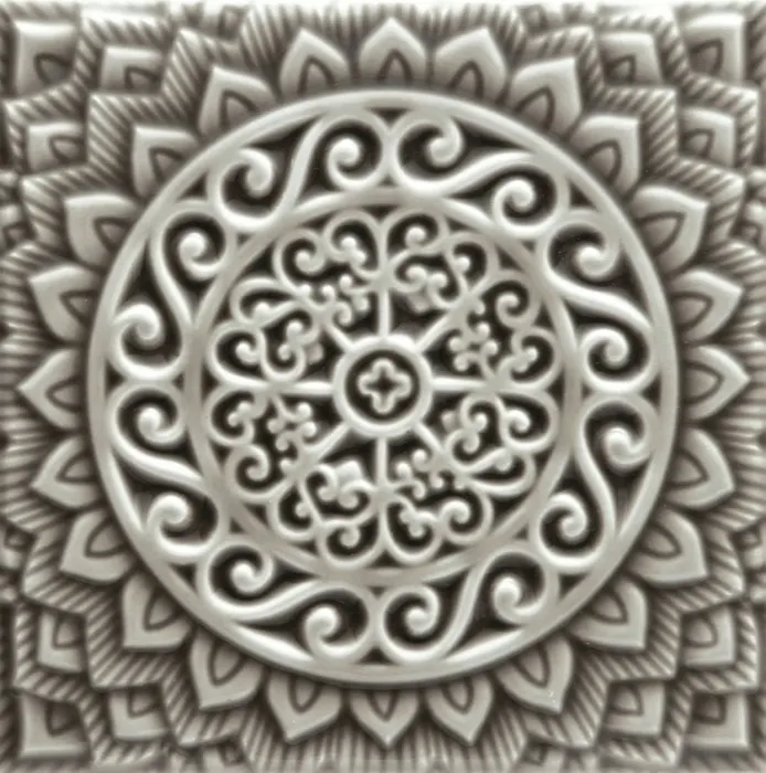 Medallion relief deco, 5.8 x 5.8 in in Timberline