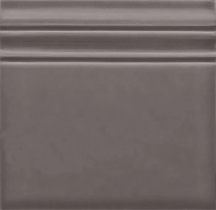 Base board, glazed top edge, 5.8 x 5.8 in in Volcanico
