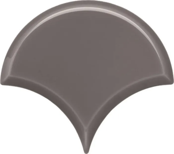 Beveled fan scallop, 6 in in Volcanico