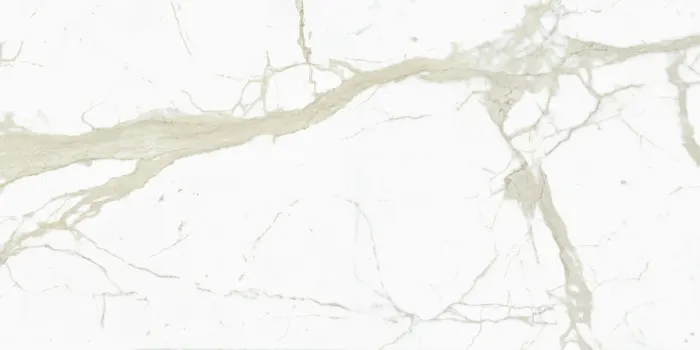 White Calacatta porcelain slab